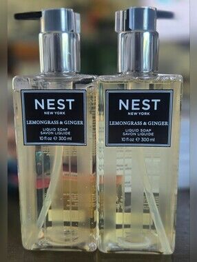 Two New NEST New York Ten Ounce Lemongrass & Ginger Liquid Soap
